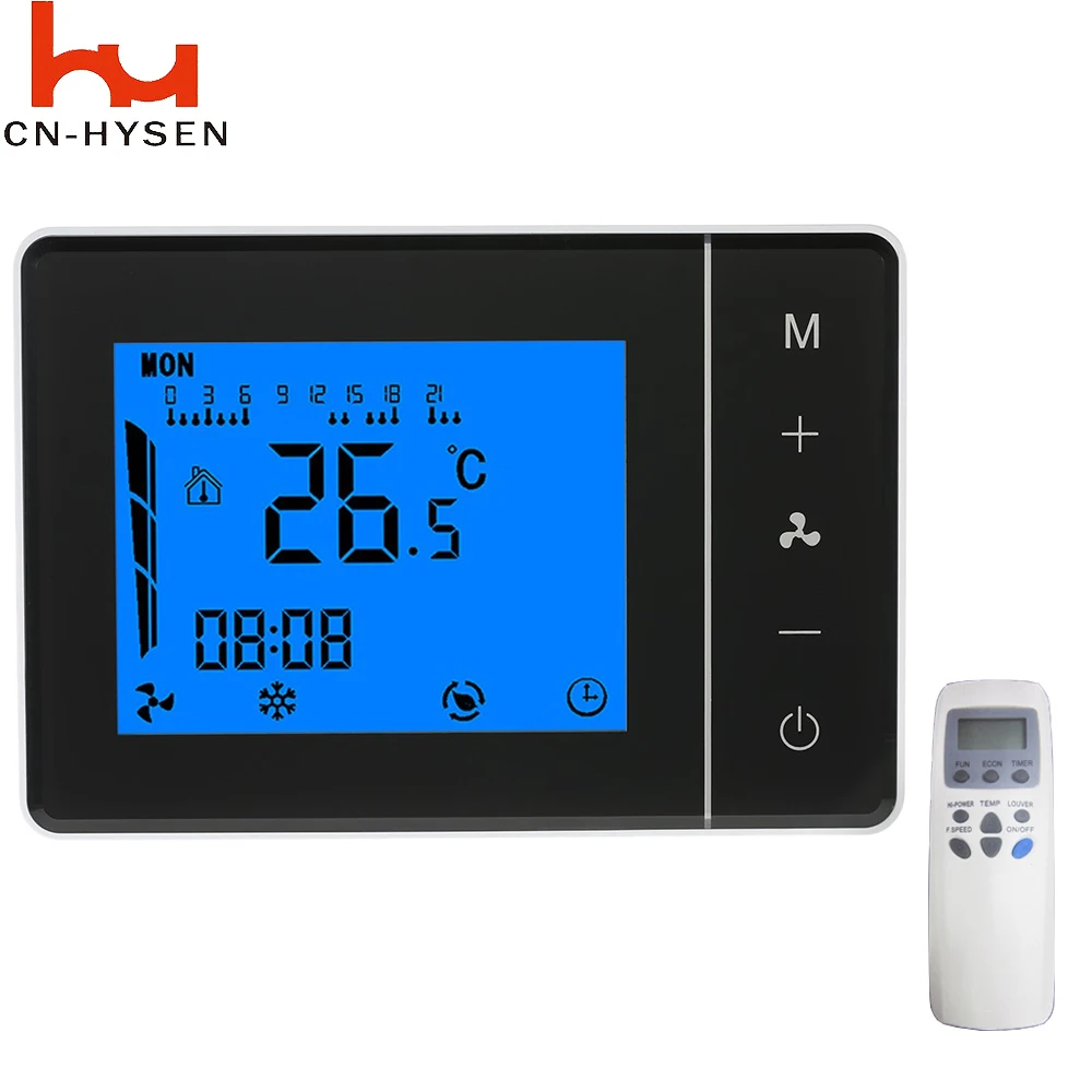 Термостат для охлаждения/отопления с ИК-пультом дистанционного управления вентилятором регулируемого домашнего