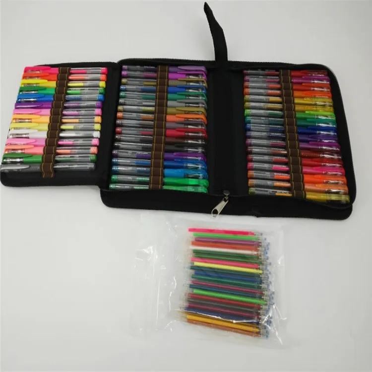 160colors Metallic Glitter Pastel Rainbow colors Ink Gel Pen