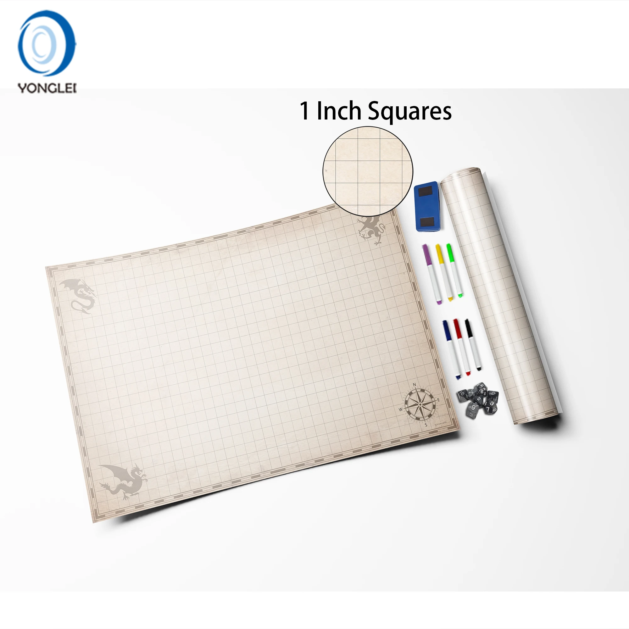 1.2-2 A1 Battlemat Role Playing Game Map Battle Grid Game Mat