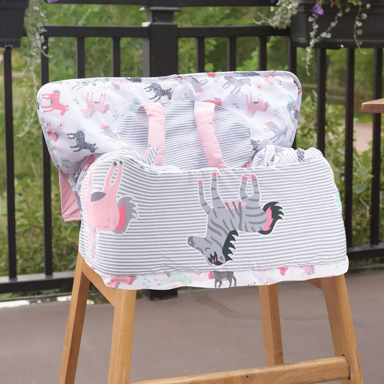 Infant High Chair Cover Toddler Grocery Cart Cover 2 in 1 Baby Shopping Cart Cover