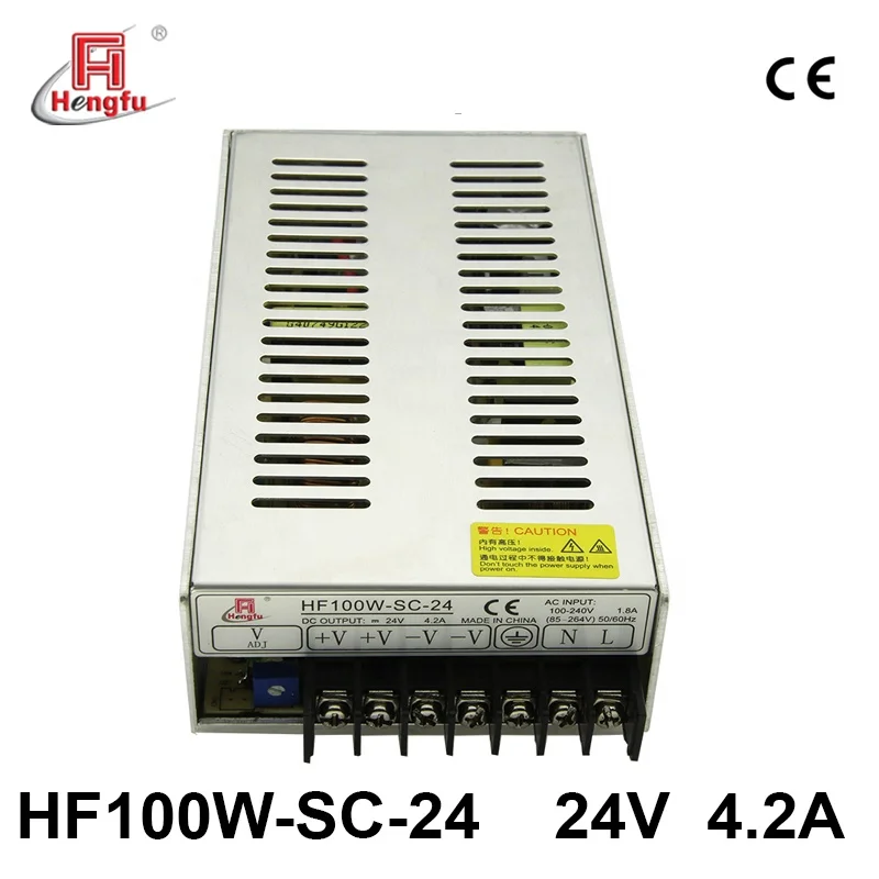 
24V 4.2A Hengfu HF100W-SC-24 SMPS single output AC DC CE PFC switching power supply 