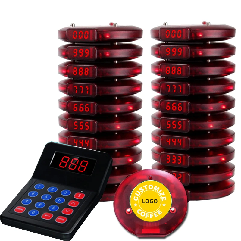 Artom Wireless guest coaster pager paging system for fast food restaurant cafe queue management mm catering