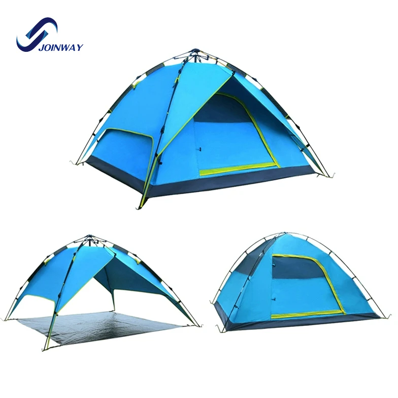 JWJ-048 Outdoor multipurpose double layers automatic camping collapsible beach shade tent