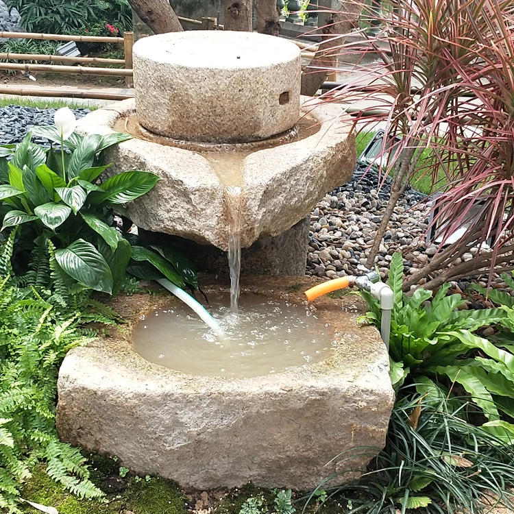 Natural Old Granite Grist Mill Millstone - UK Water Fountains Features For Sale Garden Outdoor Decoration