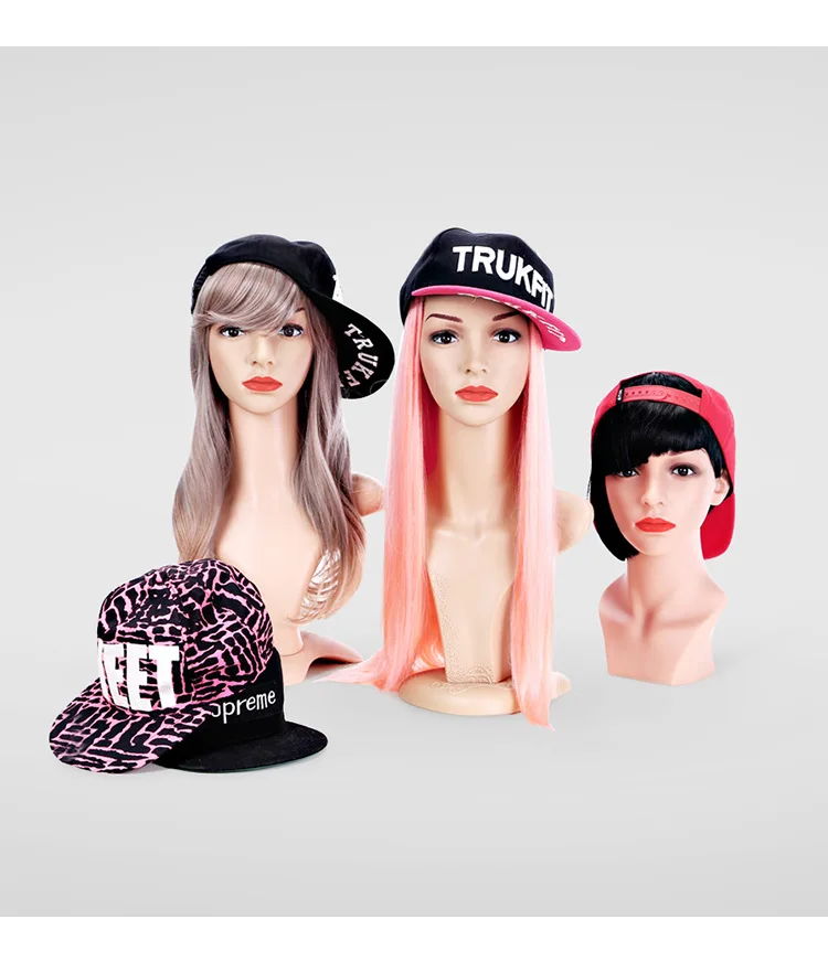 realistic mannequin heads and shoulder for hat display on sale
