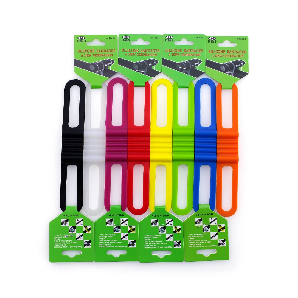 MTB Cycling Bike Bicycle Silicone Band Flash Light Flashlight Phone Strap Tie Ribbon Mount Holder