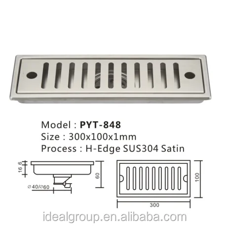 
Bathroom Stainless Steel 304 Anti-Odor Floor Drain 
