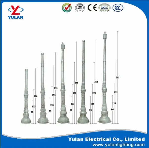 garden lighting pole with lamp,garden light pole lamp,cast iron garden lighting pole manufactory in china