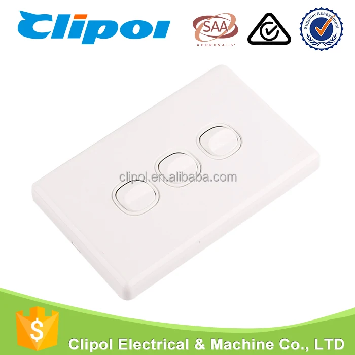 SAA approved 3 gang switch 250V 16A Australian wall switch electric wall switch