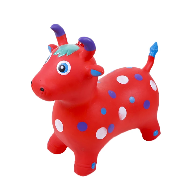 Durable children toy inflatable jumping animal,inflatable horse with musical