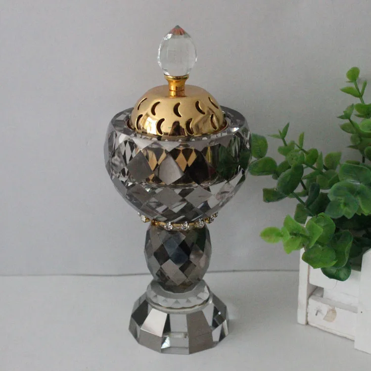 Crystal bakhoor burner arabic incense for room