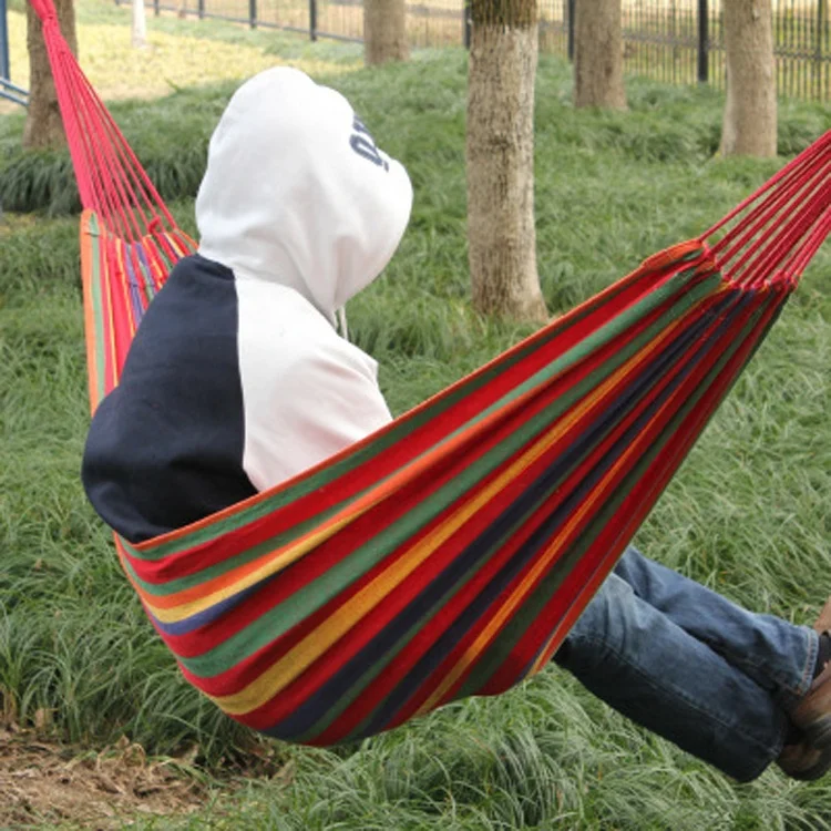 
Colorful Outdoor Camping Canvas Hammock 