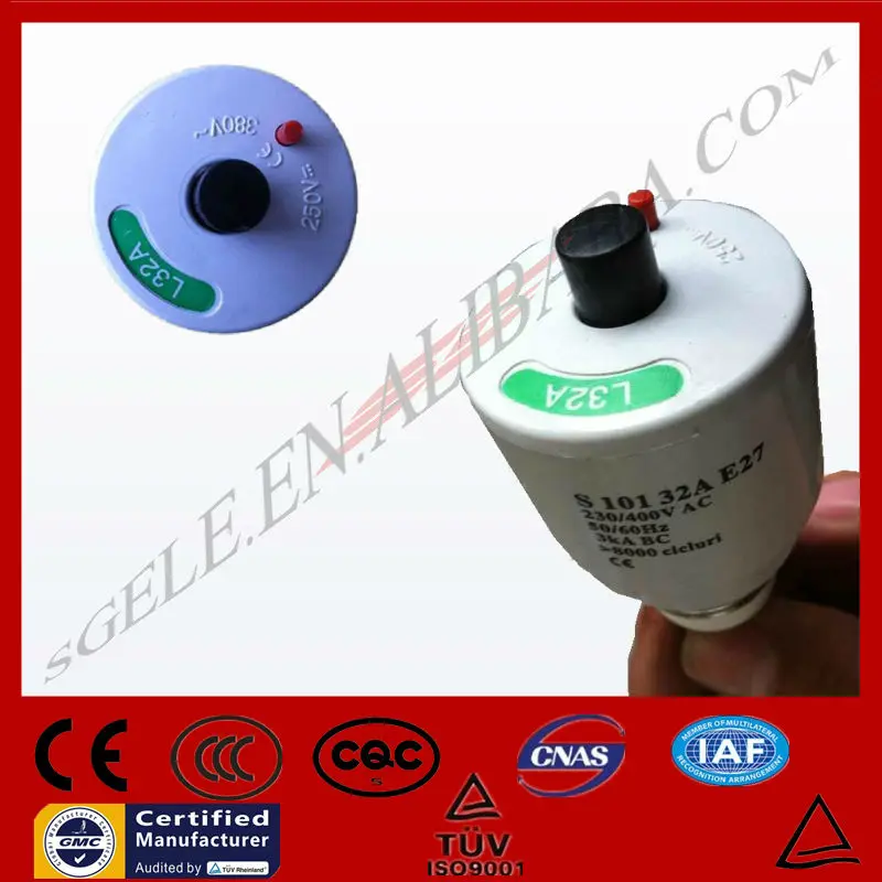 E27 screw type mini switch S101 screw mcb 25A screw mini switch S101 25A