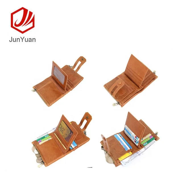 
JUNYUAN Waterproof RFID Men Purse Genuine Leather Men Wallet For Business 