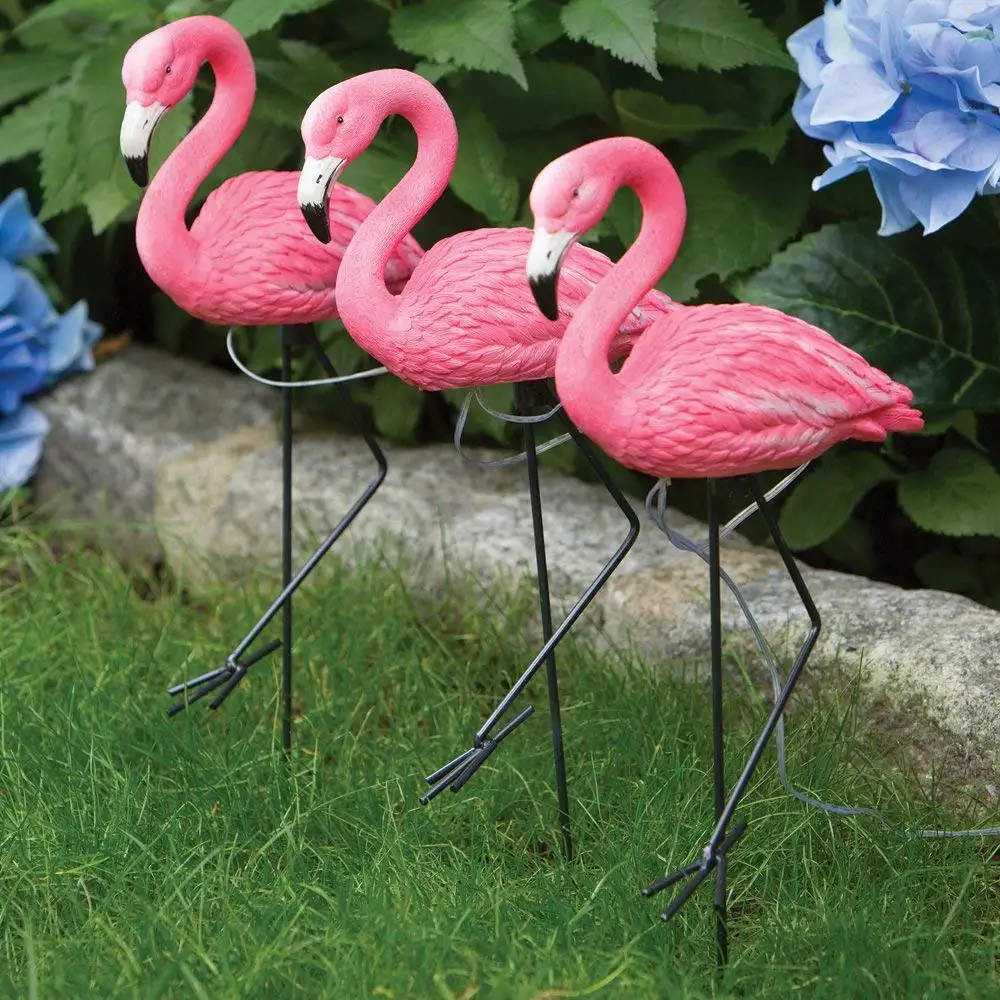 Фламинго-кол, уличный Садовый Солнечный свет, декоративный кол, солнечные садовые светильники