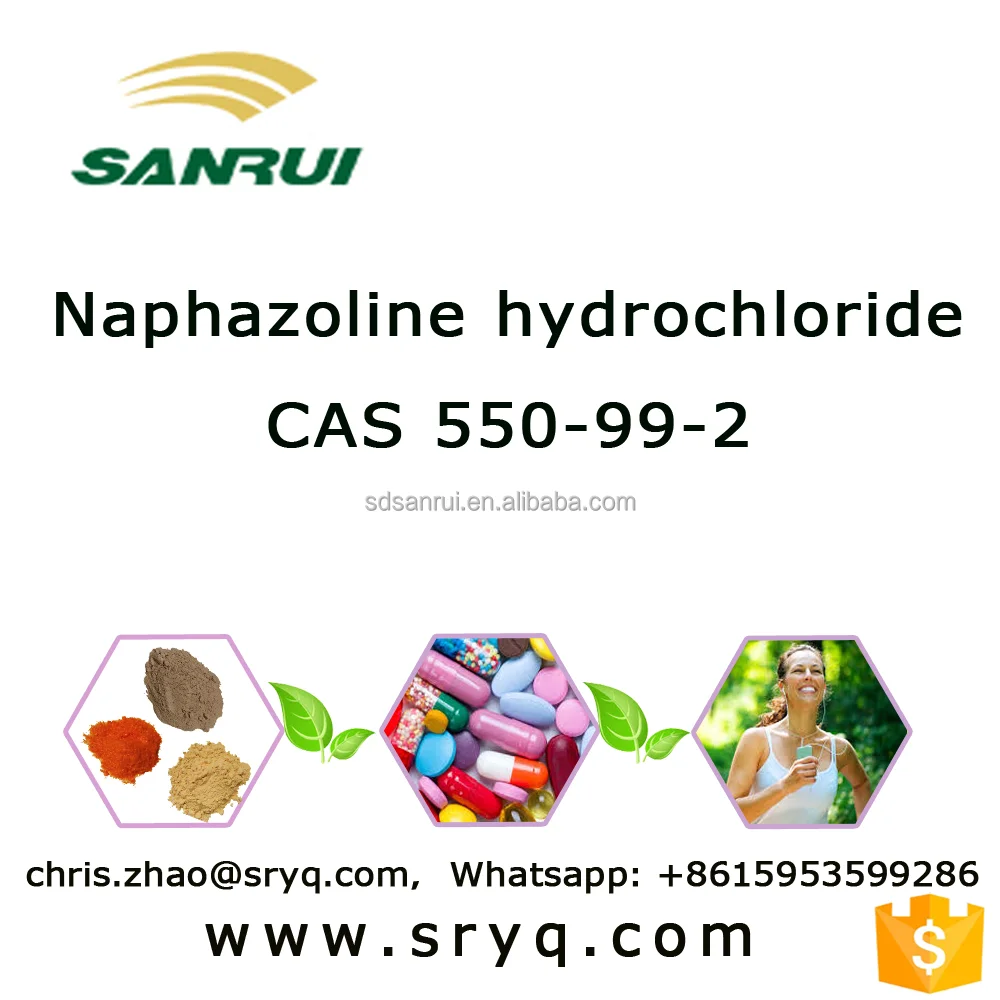 
API-Naphazoline HCl, high purity cas 550-99-2 Naphazoline hydrochloride with CP, USP, EP grade 
