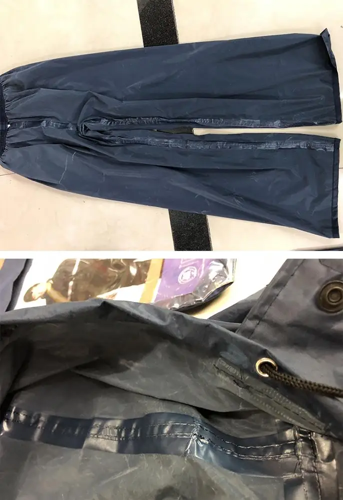 OEM customized wholesale long mens pvc Waterproof reflective traffic raincoat pants suit for motorcycle