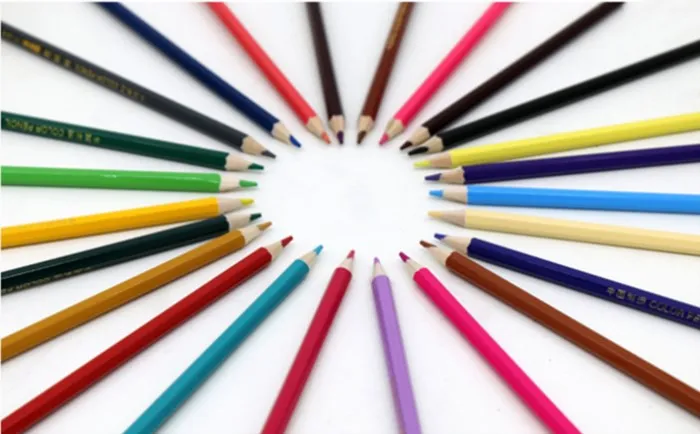 Office School Supplies Paper Barrel Packing 24 Colored Pencils Tube Student Drawing Pencil Hexagonal OEM Plastic & Fine Art