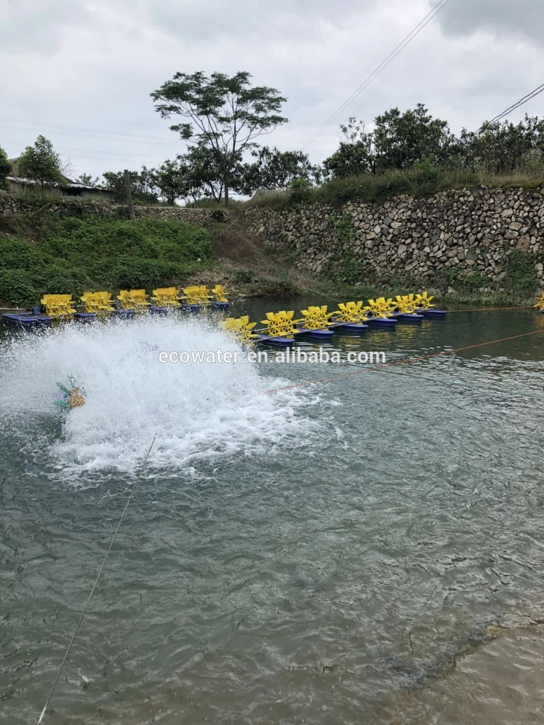 ECO Paddle wheel aerator-- propeller aerator was developed for intensive production of fish in tanks, raceways and ponds