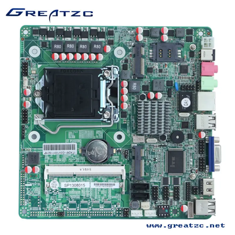ZC-H61D 1155 Материнская плата Mini ITX MINI ITX H61 Материнские платы,i3/i5/i7 Материнские платы
