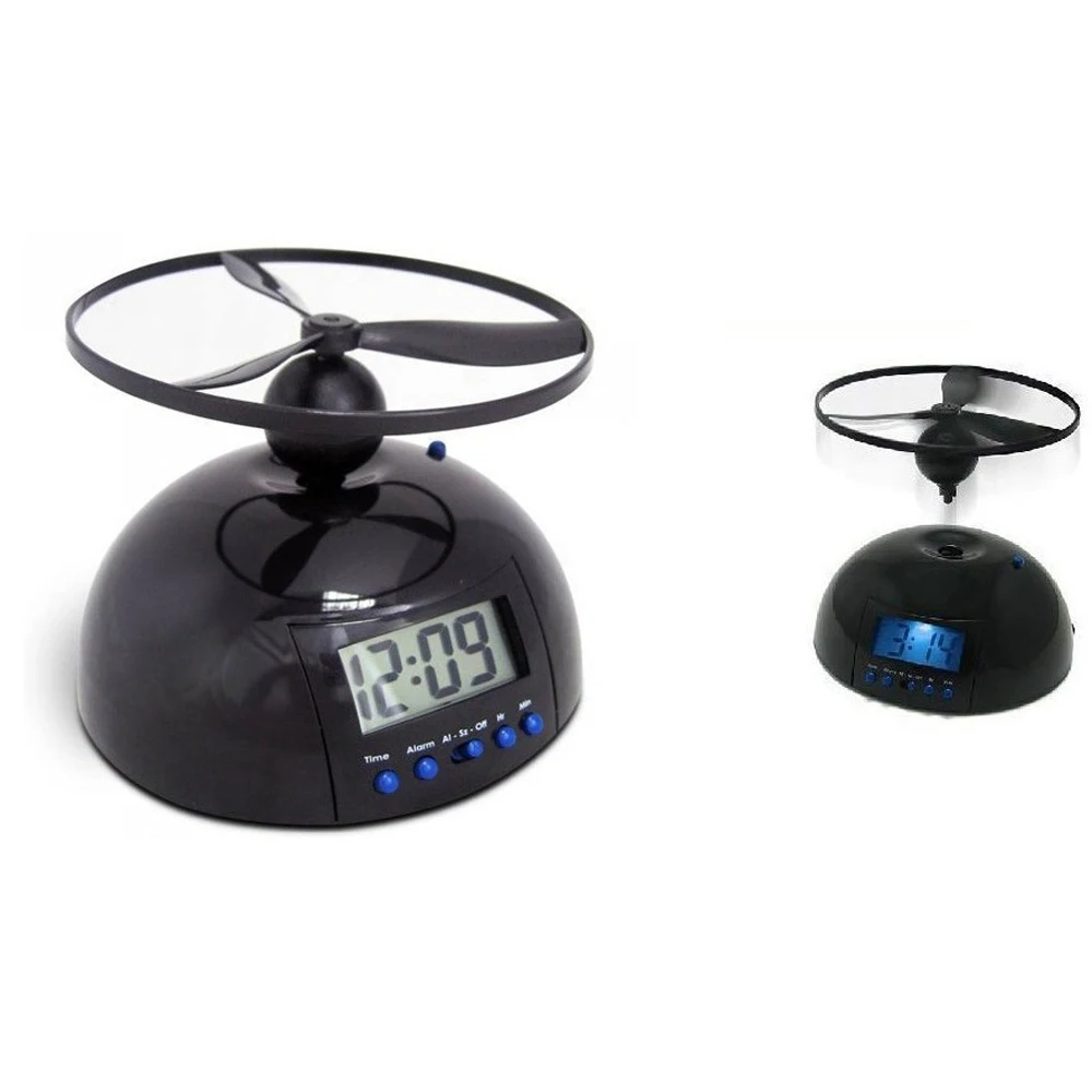 UCHOME 2021 Creative flying alarm clock crazy annoying lazy helicopter led digital clock