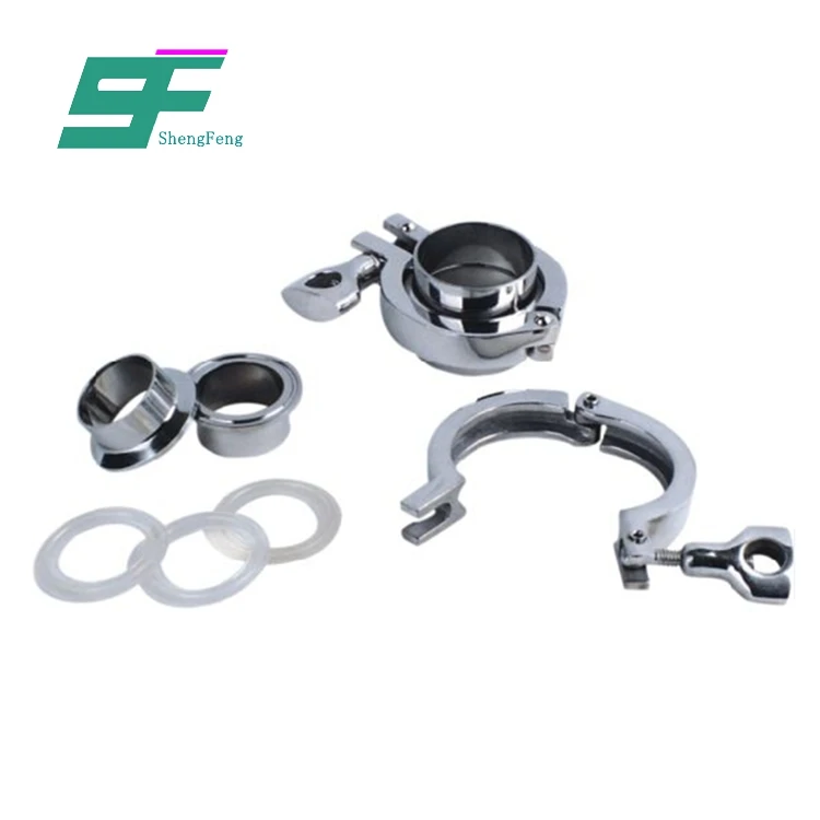 ShengFeng SS304 Sanitary Weld Liner Tri Clamp With Gasket Seal