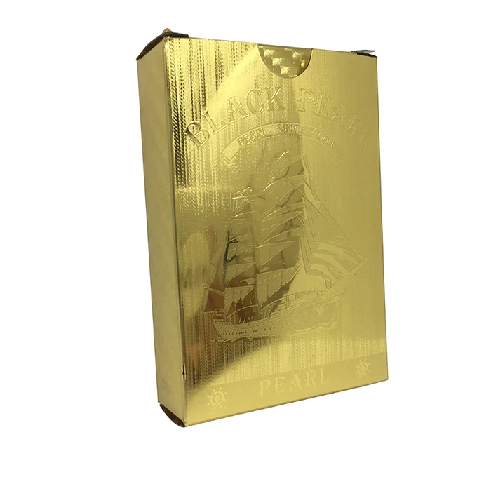 
GS-18148 PET Playing Cards Poker Table Game 24k Golden Plated Poker 