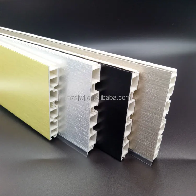 Stainless steel effect PVC base kitchen plinth panel