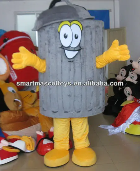 plush adult trash can mascot costume for sale