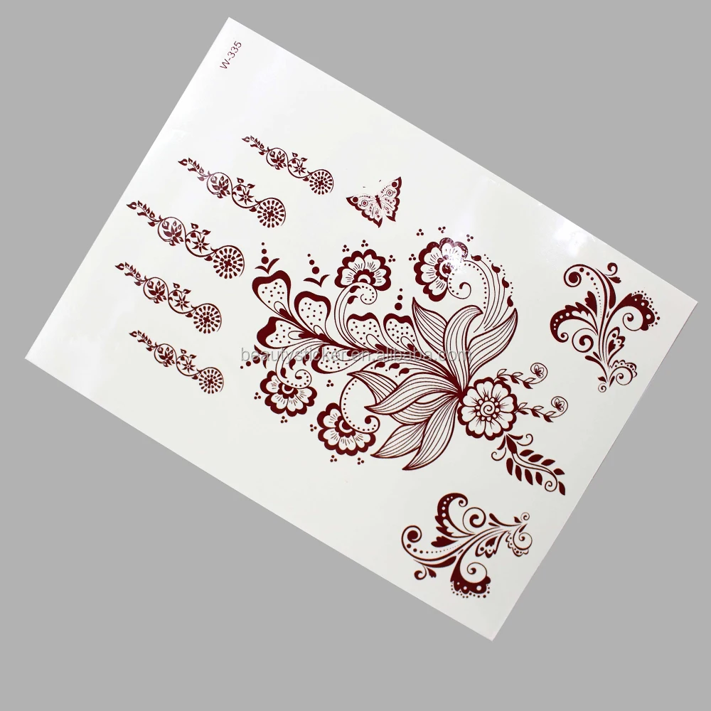 Henna Temporary Tattoo Black Body Art Sticker