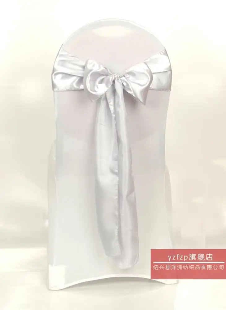 Satin Chair Sash  Chair Cover Ribbon for Wedding Chair Decoration