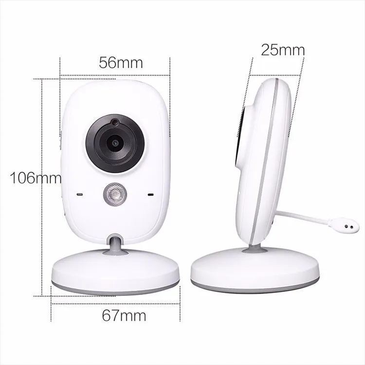 Видеоняня с ЖК-дисплеем 3,2 дюйма с беспроводной цифровой камерой, большим радиусом действия и аккумулятором большой емкости