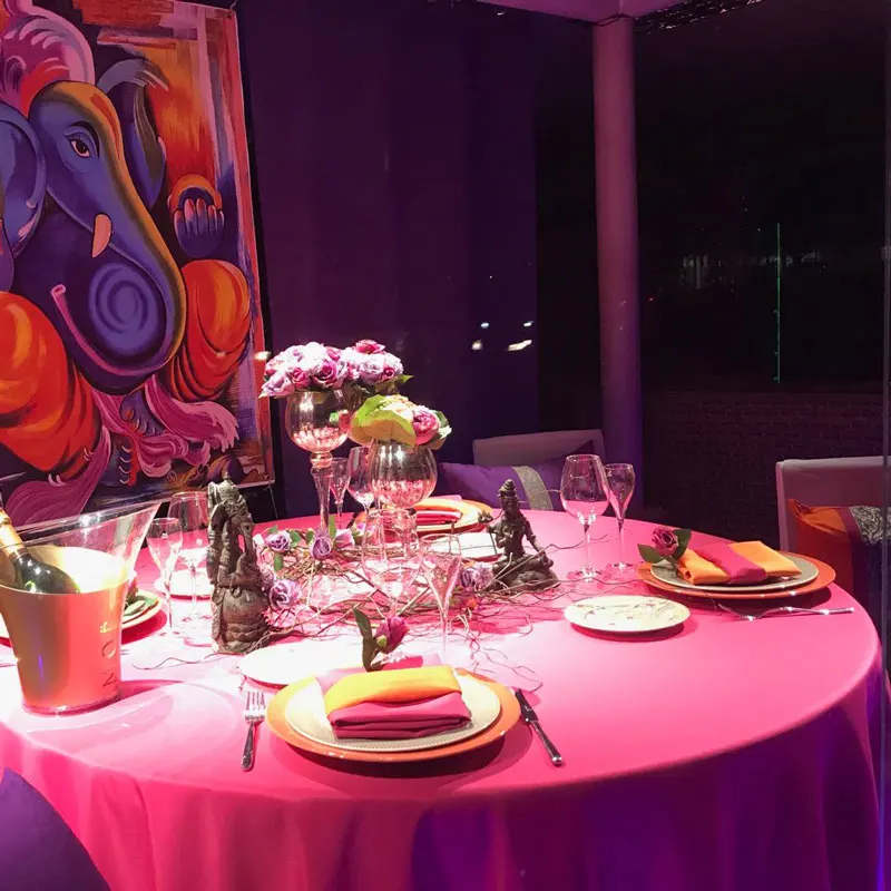 Cheap round Restaurant Banquet  red Table cloth for Wedding Party