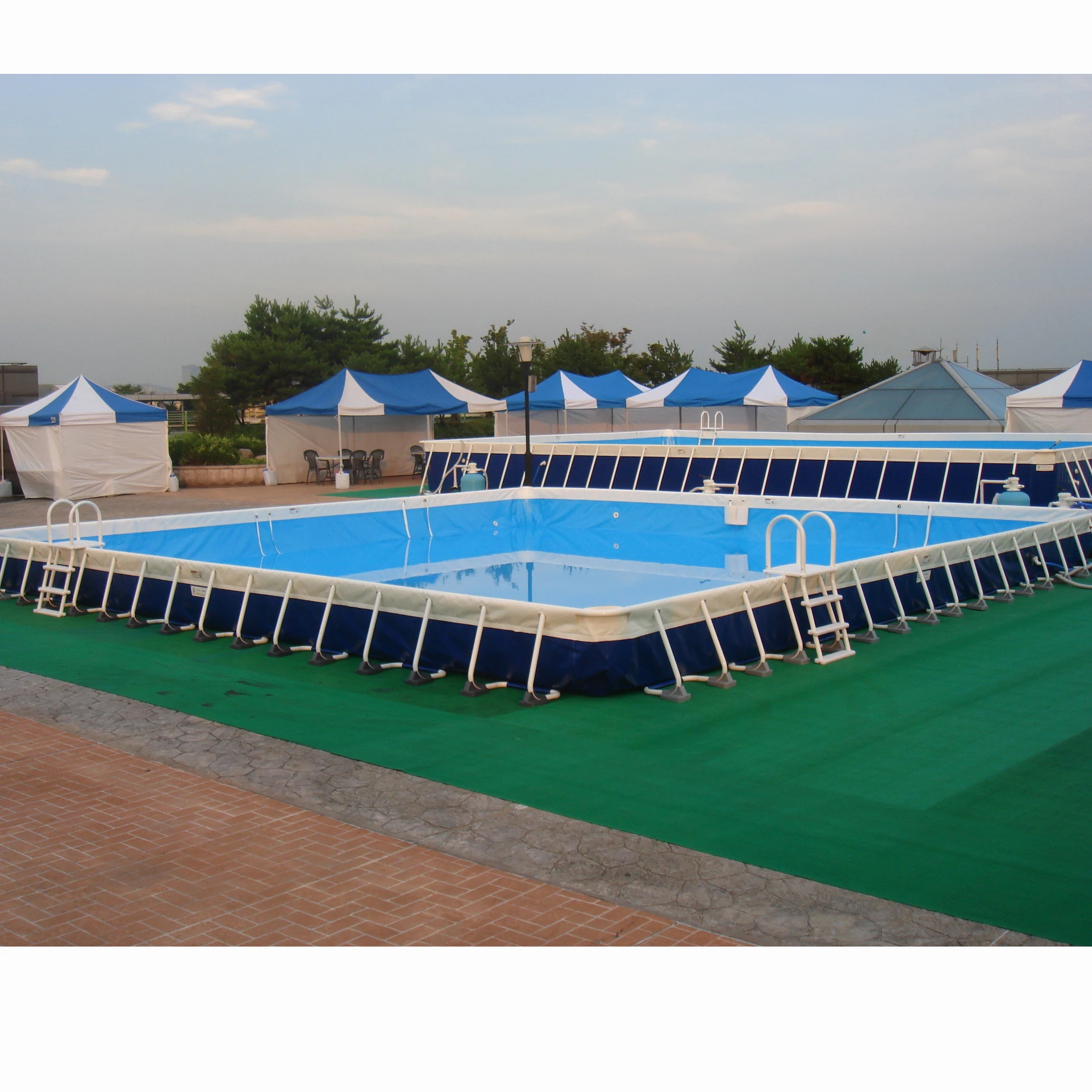Outdoor PVC  inflatable rectangular pool inflatable /inflatable square swimming pool