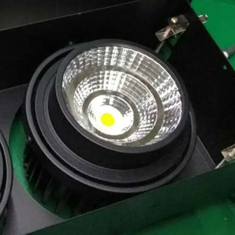 Aluminum material top quality black square trimless downlight 50w 60w