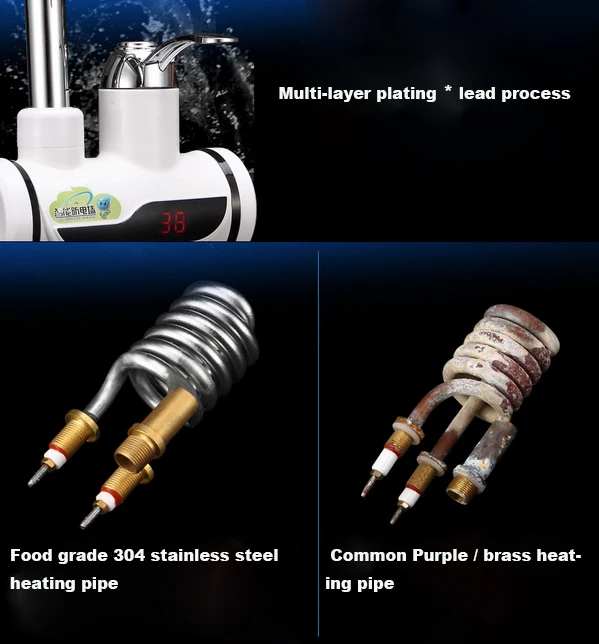 Plastic health faucet for bathroom and kitchen sink taps mini house appliance instant water tap electric