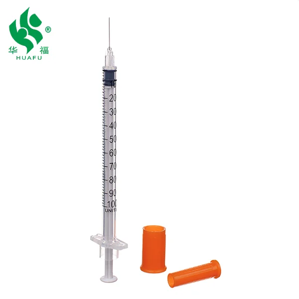 Disposable Medical Plastic Sterile 1ml Syringe With Fixed Needle CE Approved for Hospital