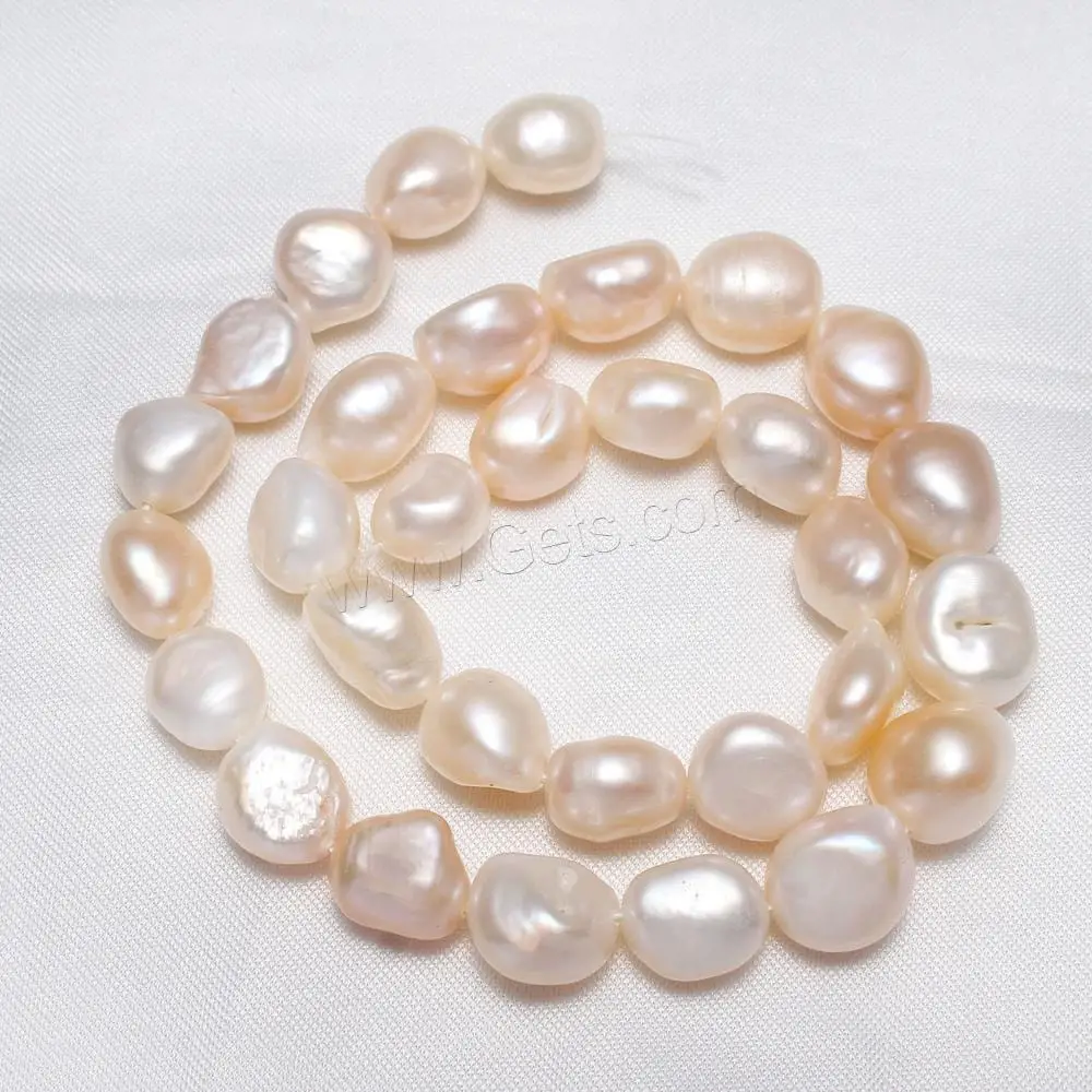 New Potato Cultured Freshwater Pearl beads jewelry making bulk bead natural white 10-11mm Hole: 1322186