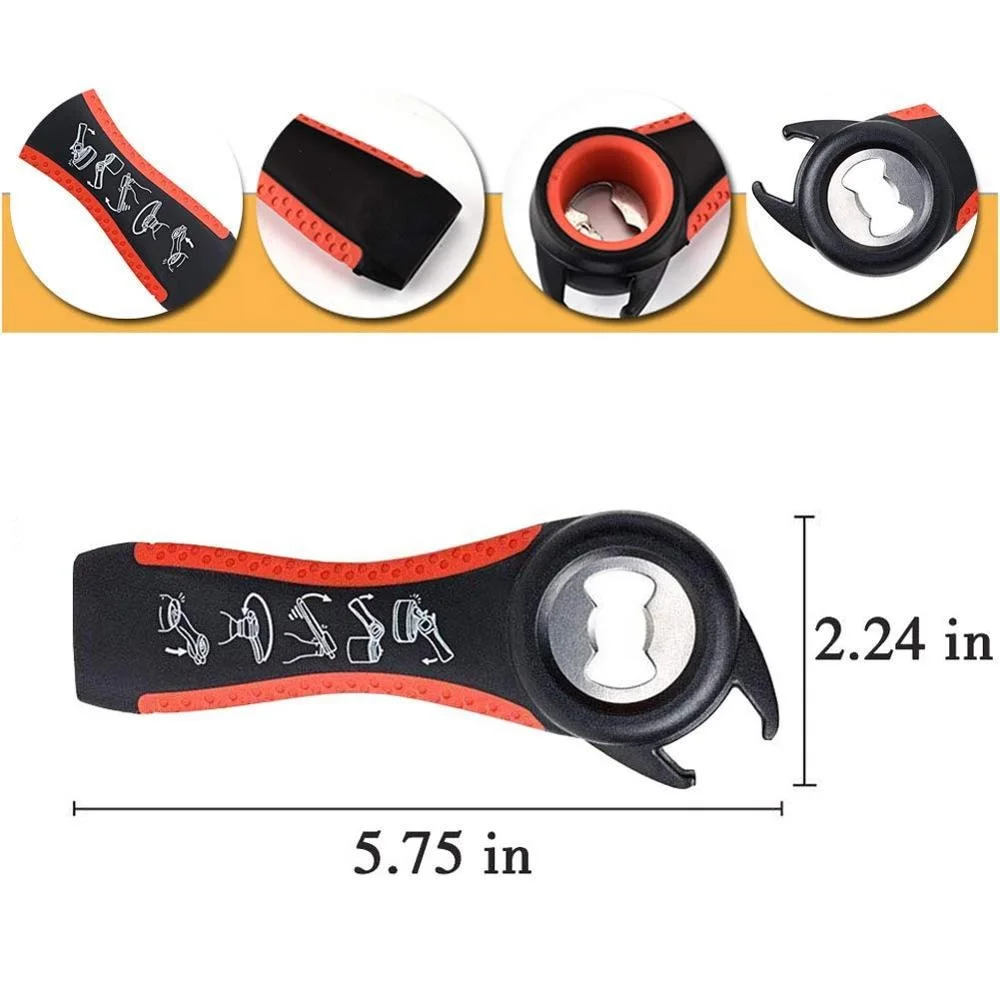 Pack of 2 5-in-1 and 6 in 1 Beer Bottle Opener for Weak Hand