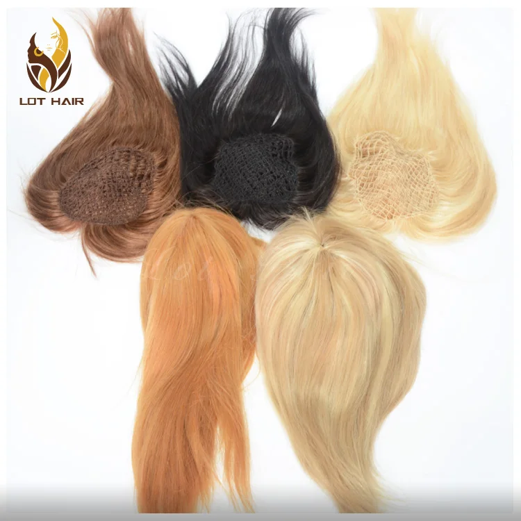 Top quality fishnet base virgin human hair topper