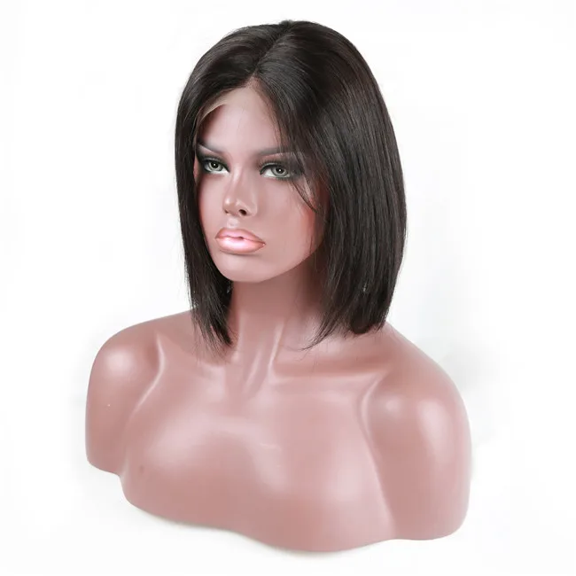 Virgin Malaysia straight Bob hairstyle lacefront wig human hair
