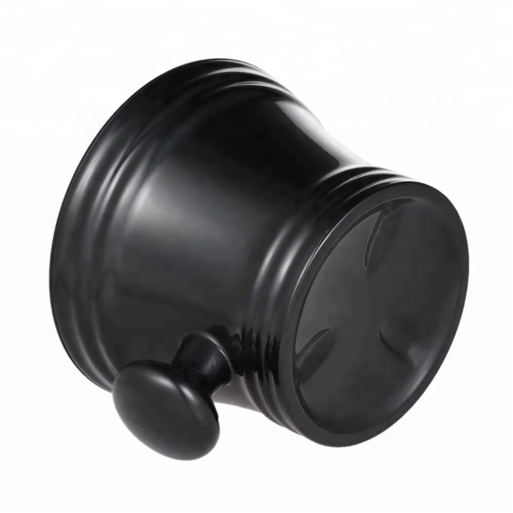 
JDK Personalized Plastic Shaving Mug Bowl Black Shaivng Soap Bowl 