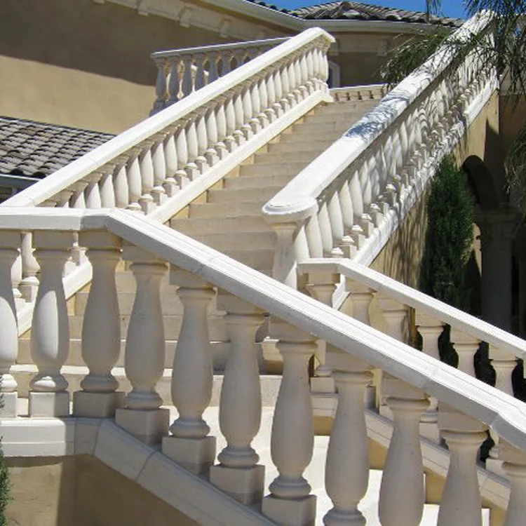 High polished western prefab stair columns stair balustrades bridge balusters handrails