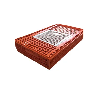 big orange poultry chicken transport egg crate plastic handles corrugated boxes