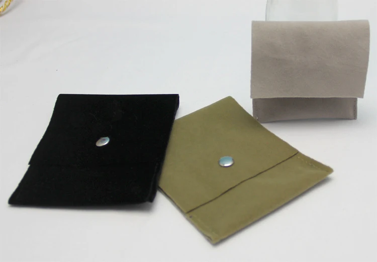 button Velvet Jewelry Bags flat Envelope Pouches for gift packaging