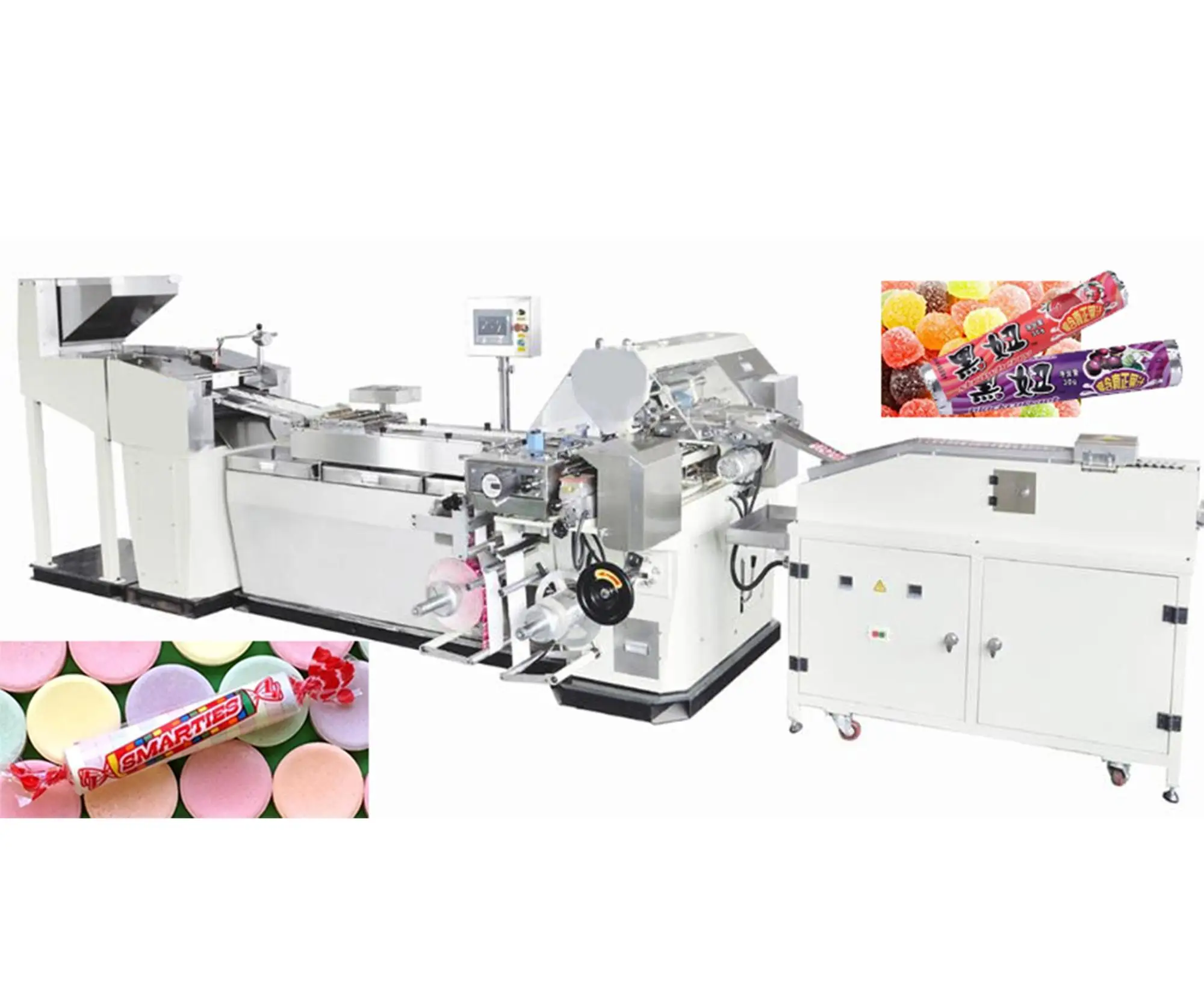 Jelly candy packing machine candy roll wrapping machine