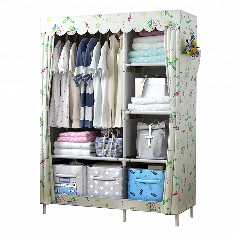 
Non-woven fabric combination simple Korean wardrobe dustproof small wardrobe 