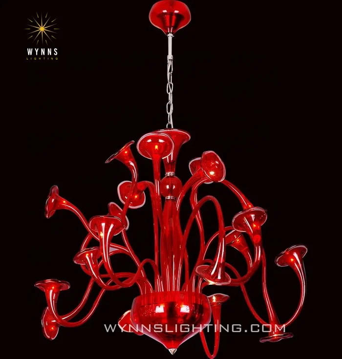 Purple glass Murano chandelier lighting luxury fancy art decorative glass pendant lamp European classic LED suspension lighting