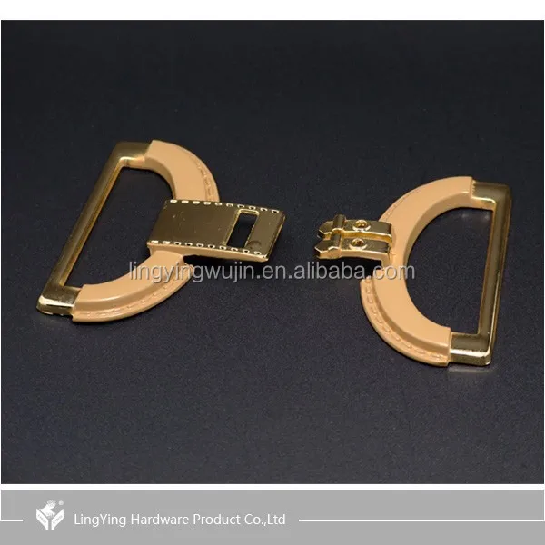 2015 factory metal pink interlocking belt buckles for women