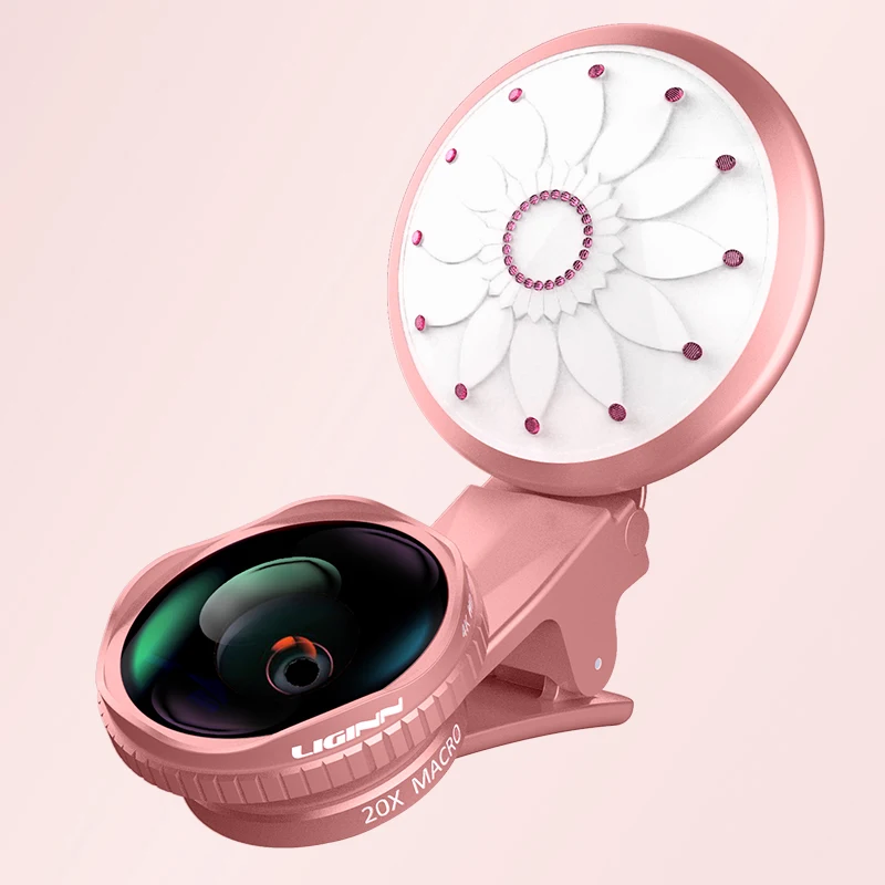 LIGINN Mobile Universal Clip Cell phone lens selfie Flash LED filling light for iphone Android